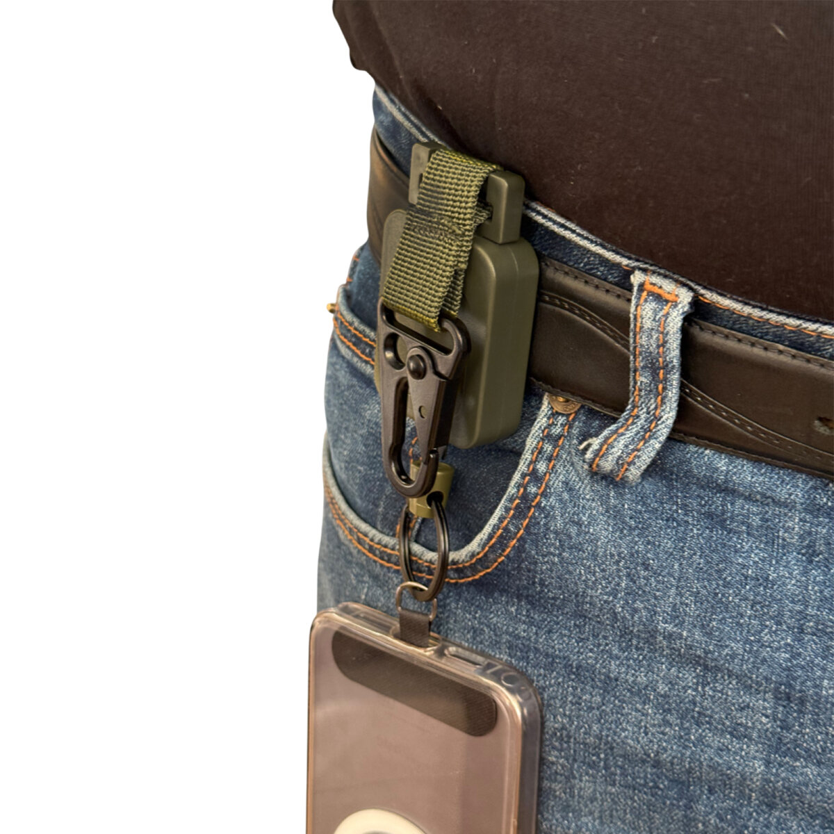 Брелок-карабин ВОЕНПРО, хаки — фото 1