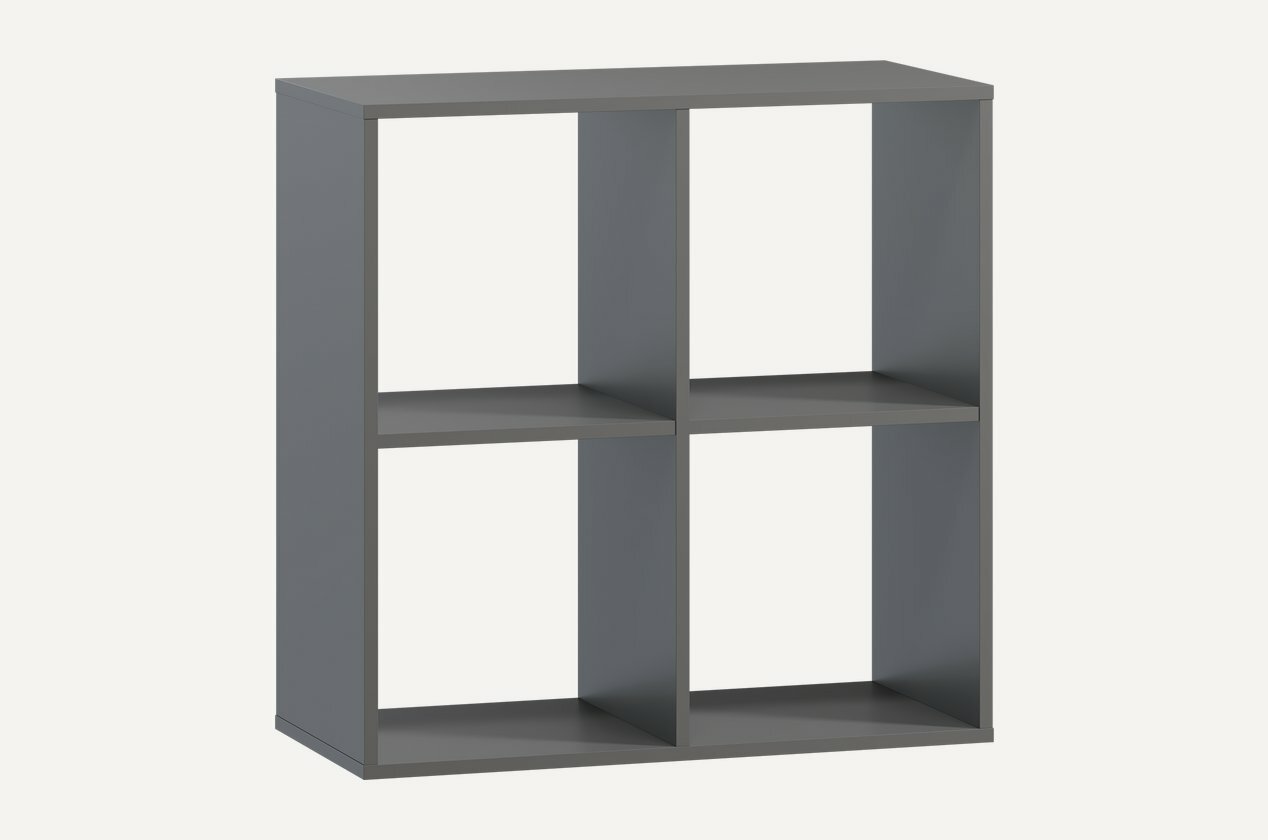 Стеллаж Divan.ru Кейн-9 Grey, серый, ЛДСП, скандинавский стиль