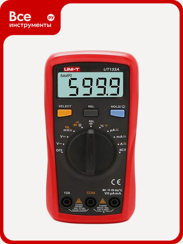 Изображение товара Цифровой мультиметр UNI-T UT133A, для работы в полевых условиях, с подсветкой дисплея и защитным холстером