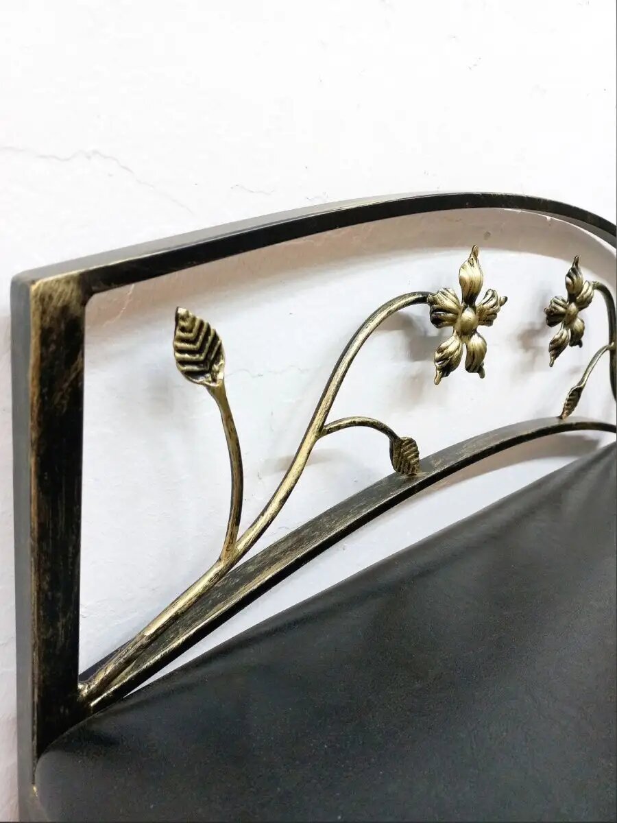 Кованая банкетка №04, Студия кованой мебели Нива, цвет патина/бронзовый — фото 1