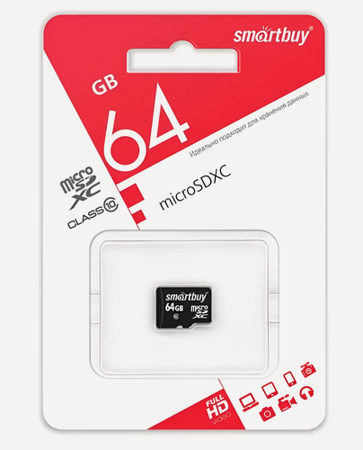 Изображение товара Карта памяти SMARTBUY (SB64GBSDCL10-00LE) MicroSDXC 64GB Class10 LE