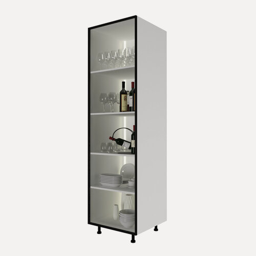 Изображение товара Фасад из алюминиевого профиля со стеклом Aluminum Glass 59,6х250х2 см, черный анод/бесцветное