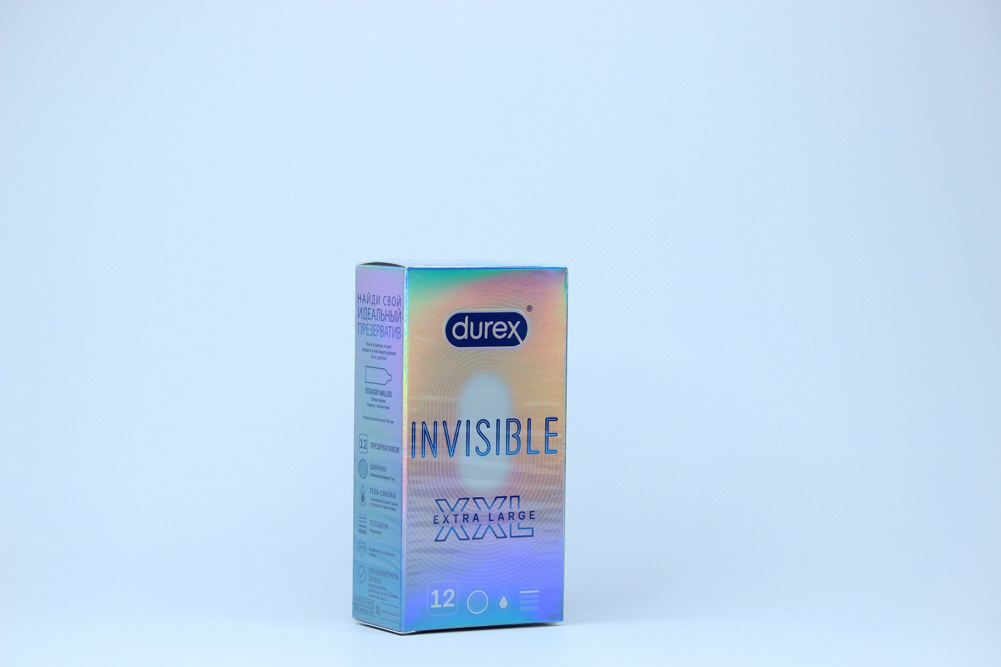 Презервативы Durex Invisible XXL Extra Large, 12 шт в упаковке — фото 1