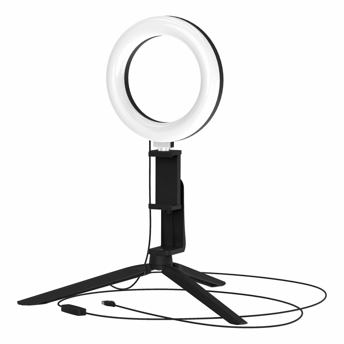 Gauss Светильник кольцевой Gauss 10W 600lm 3000-6500K 5V USB IP20 160*23мм черный дим пульт LED 8