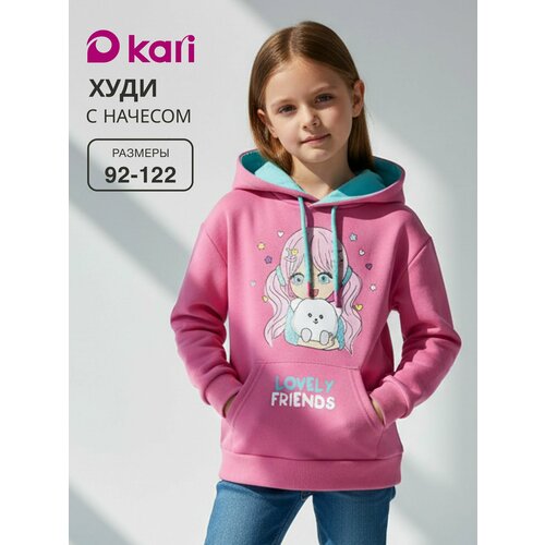 фото Худи kari kids весна-лето 2026, размер 4-5, розовый