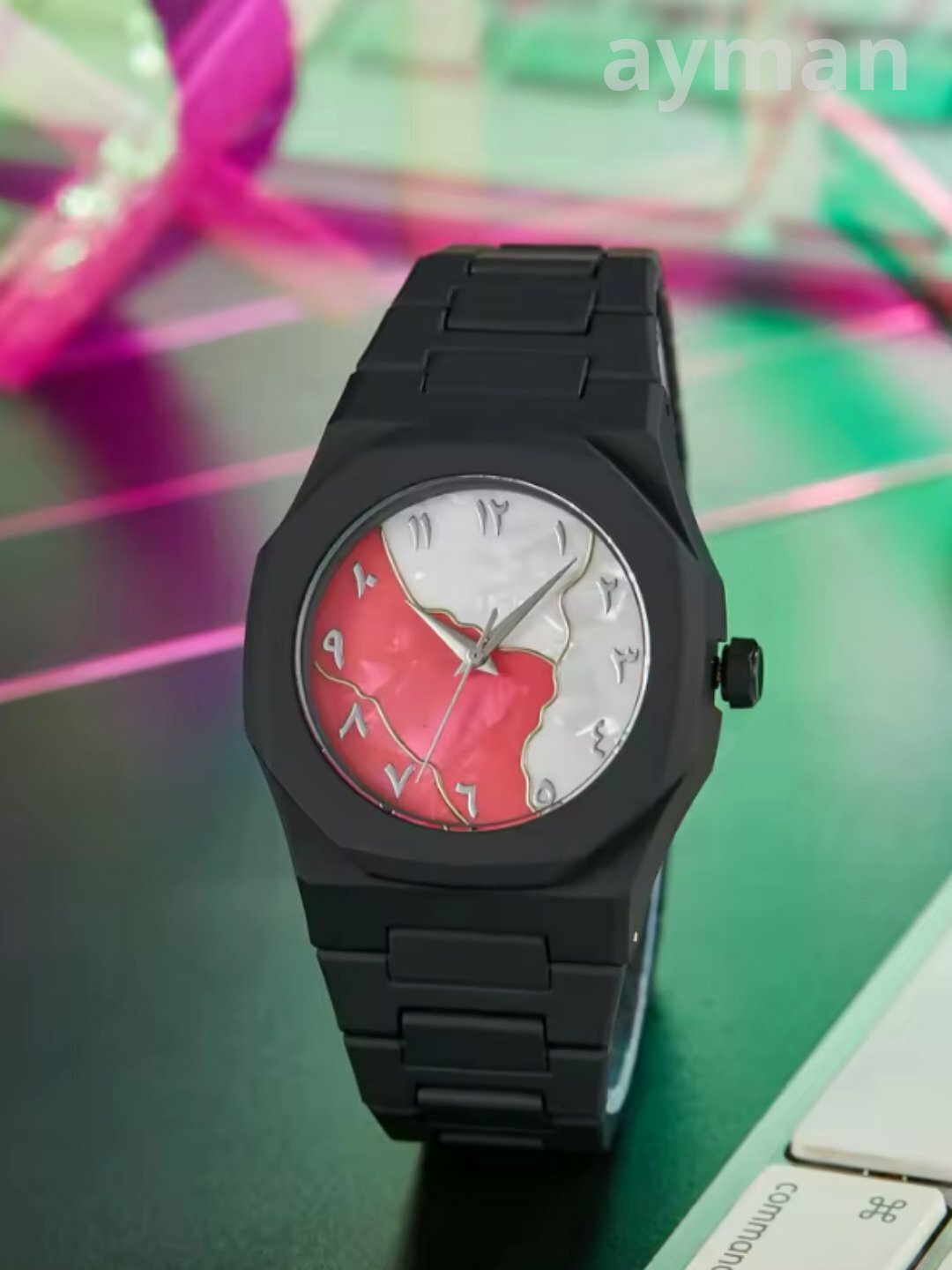 Наручные часы Классика, красный/белый