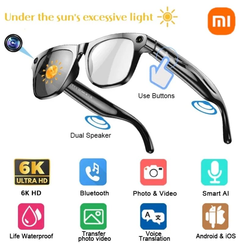 Xiaomi MIJIA Умные очки HD камера Black