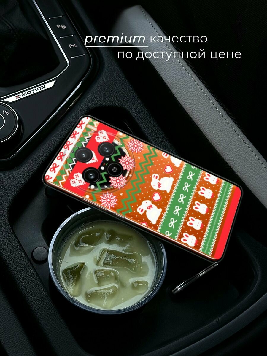 Чехол на Vivo X100 / Виво X100 с принтом "Капибары зимуют 2", прозрачный