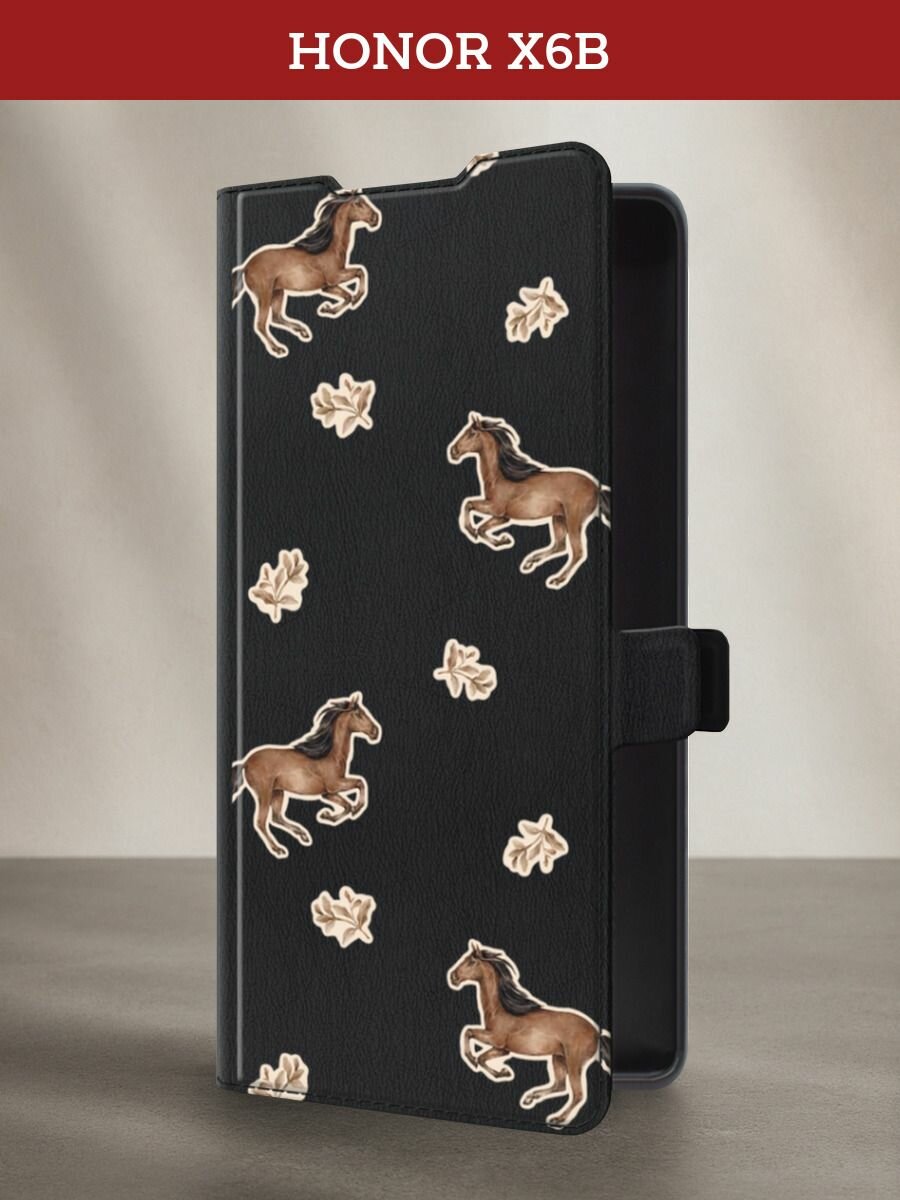 Чехол-книжка на Honor X6b / Хонор Х6б с рисунком 