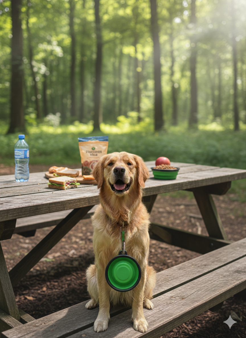 Миска силиконовая для животных складная/ миска для кошек/ миска для собак/ дорожная миска с карабином 380 мл зеленая