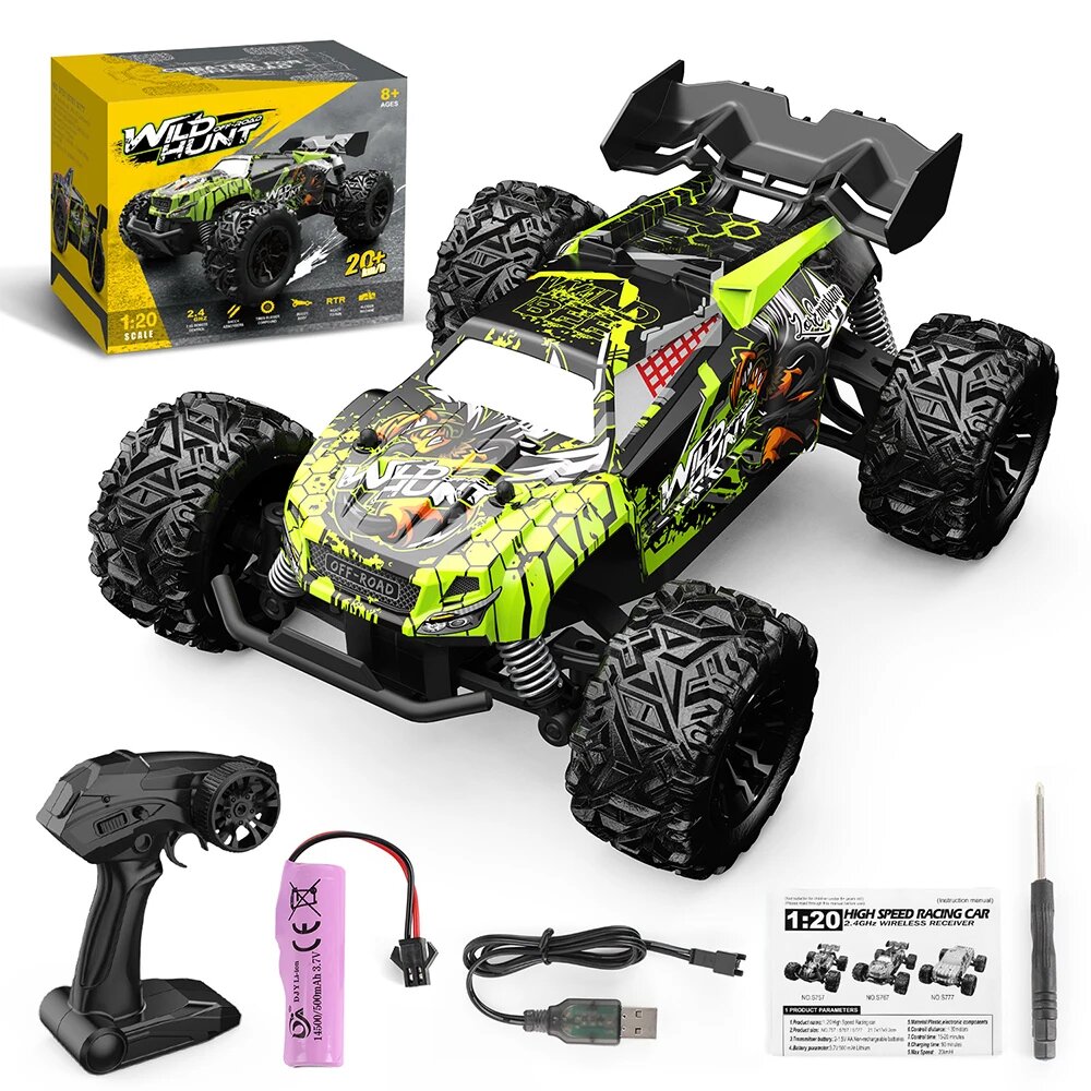 RC-монстр-трак SZWDSE 1:20, зеленый, S767-green