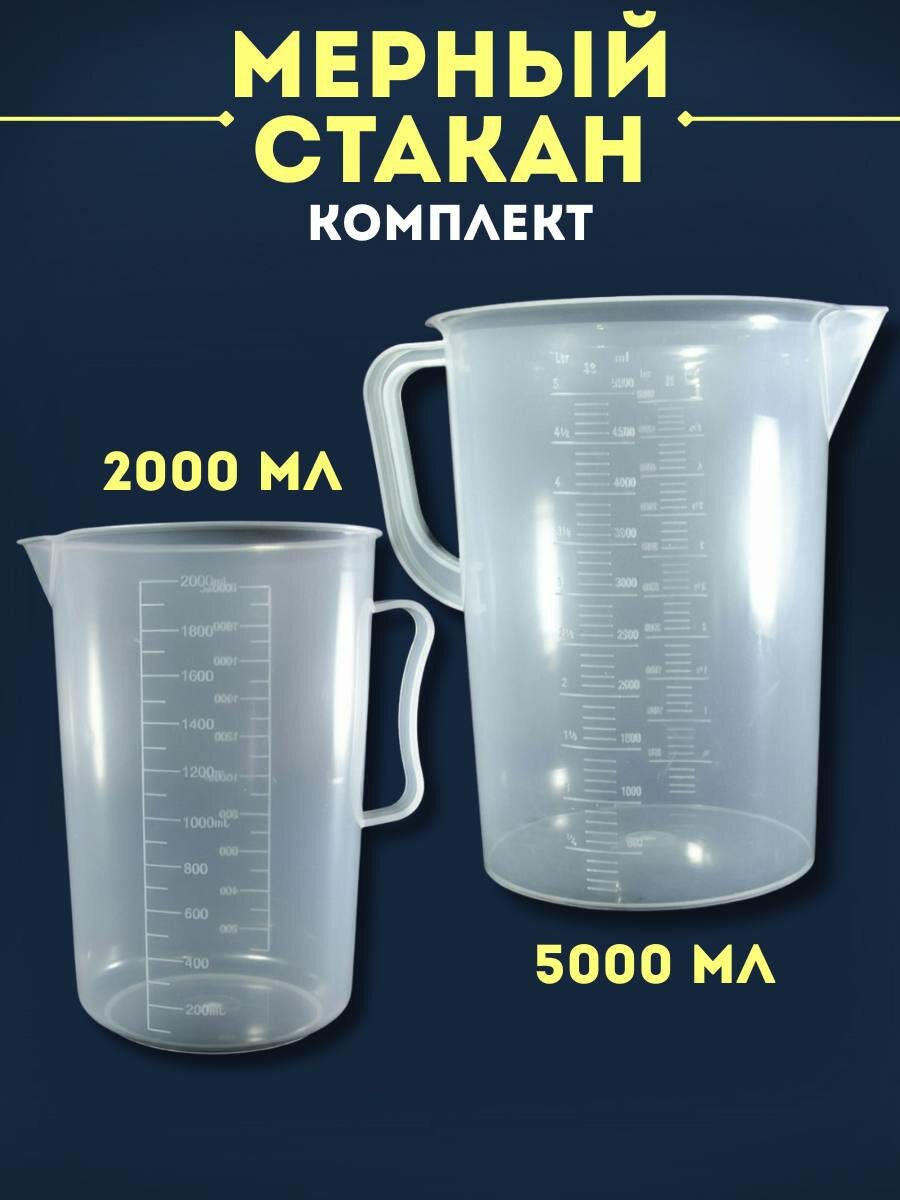 Набор мерных стаканов, 2 шт