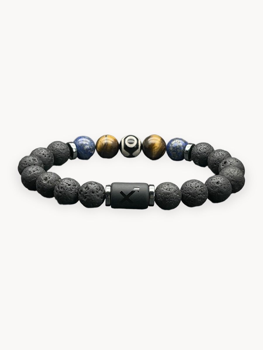 Браслет OM Gemstone Workshop, черный/синий