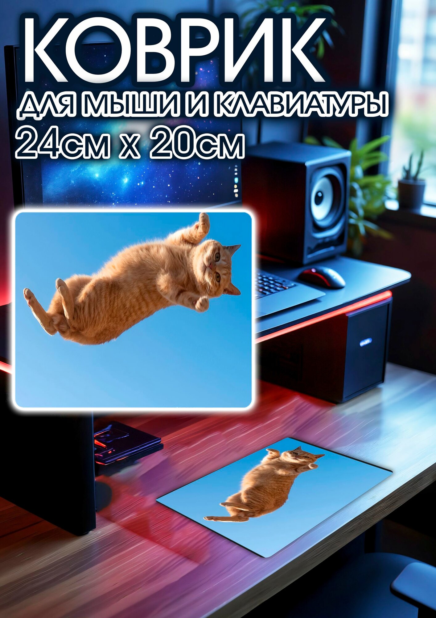 Игровой коврик для мыши 24х20