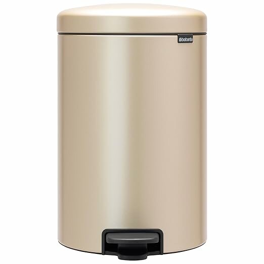Бак мусорный с педалью 20 л Brabantia NewIcon шампань - фото №1