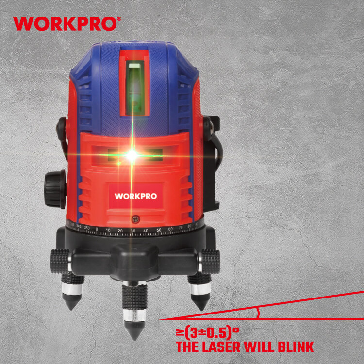 Уровень лазерный 5-линейный, WORKPRO WP267009 — фото 1