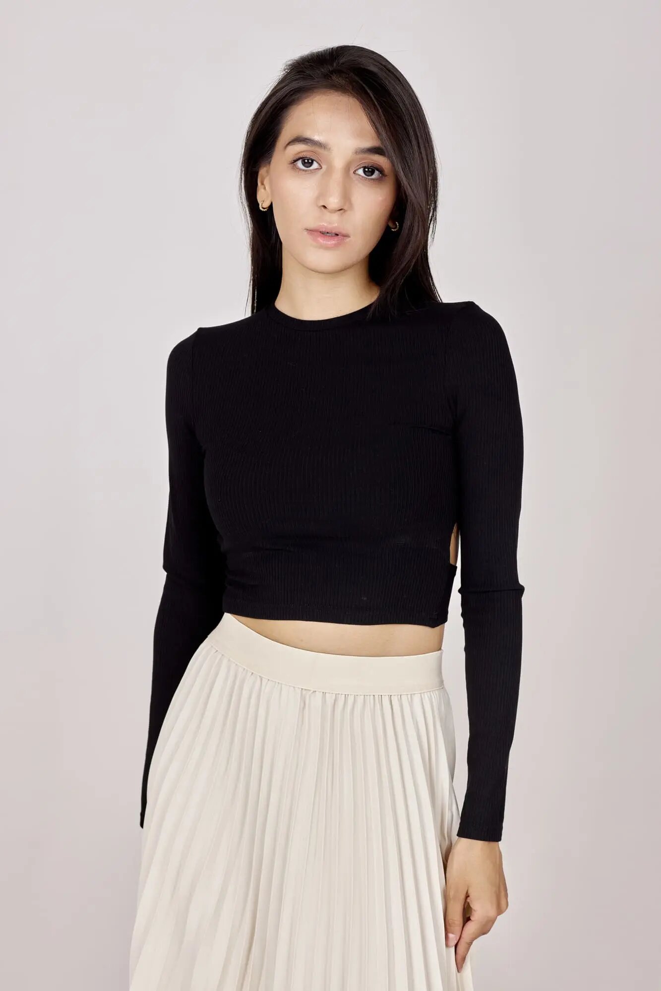 Лонгслив Selfie, размер L, , черный — фото 1