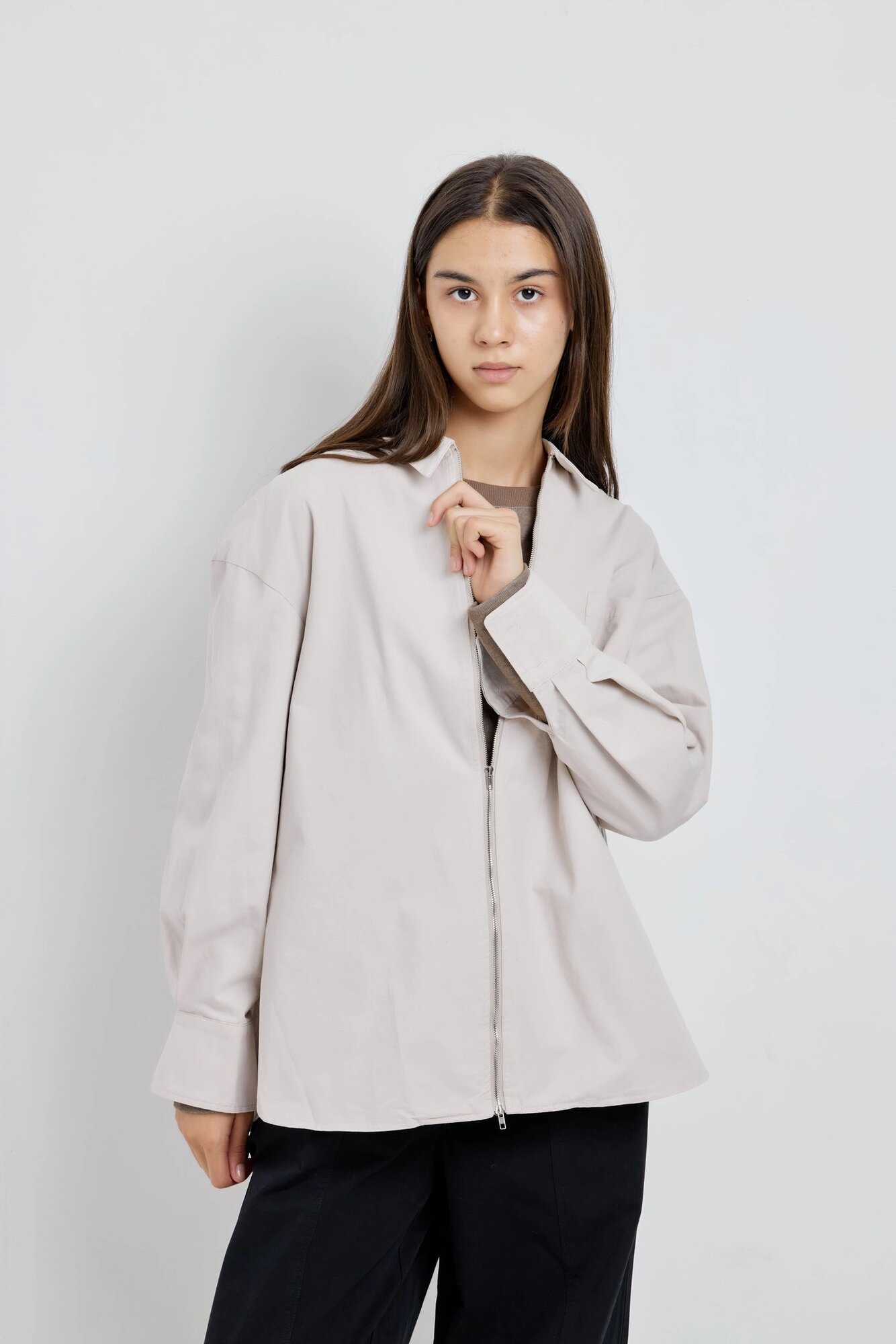 Рубашка Selfie, размер XS, бежевый — фото 1