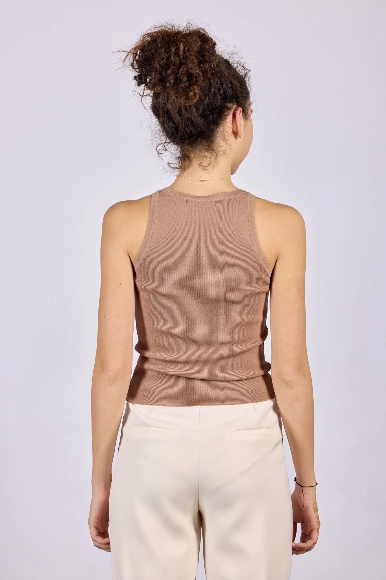 Топ Selfie, размер S, темно-бежевый — фото 1