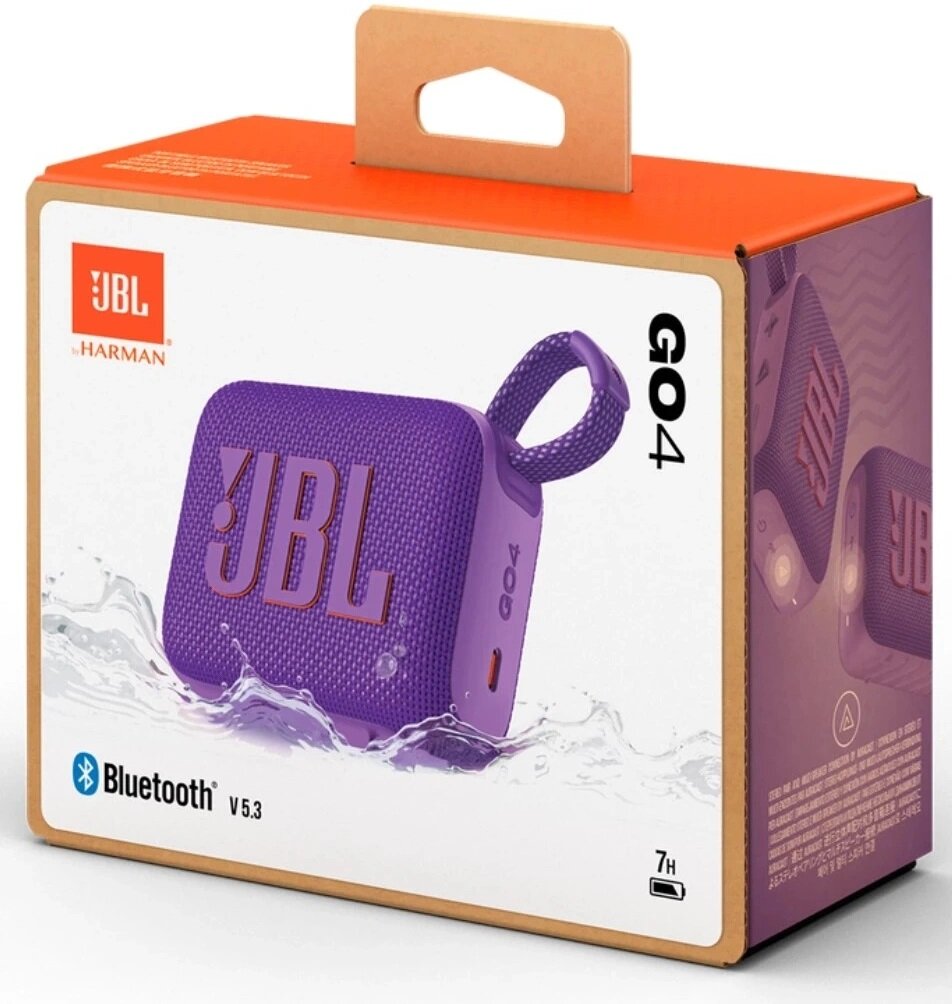 Портативная колонка JBL GO 4, Bluetooth, 4.2Вт, 850 мАч, Фиолетовый JBLGO4PUR - фото №8