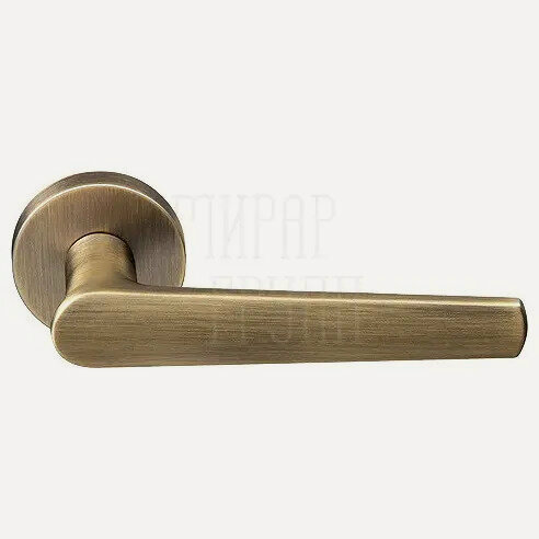 Изображение товара Дверные ручки Archie Sillur "ESCUDO" на круглой розетке (антибакт. покрытие) античная бронза