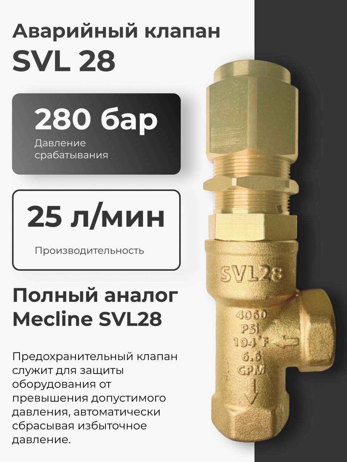 Предохранительный клапан SVL28