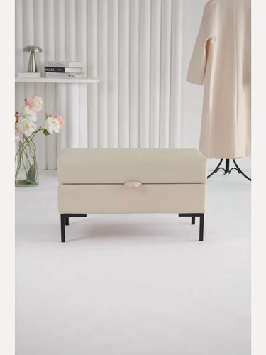 Изображение товара Банкетка Экокожа с ящиком на металлических ножках 77х38х45