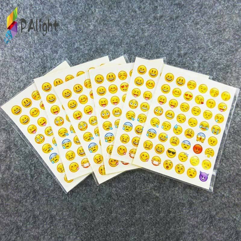 Мода QQ Emoji Similing Face Cartoon Stickers Kids DIY Kawaii Diary Decoration Scrapbooking Candleware Planner — фото 1