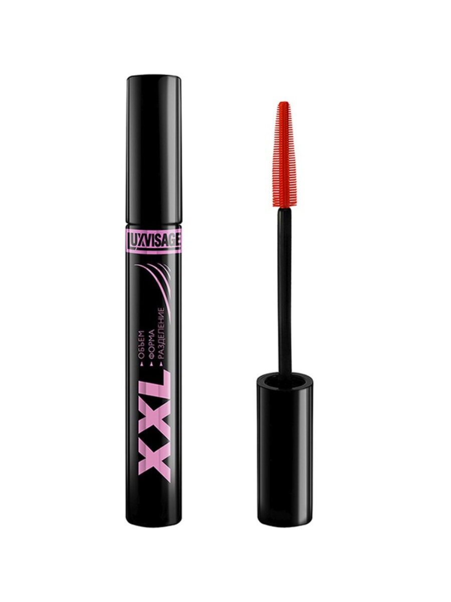 Тушь для ресниц LUXVISAGE XXL объем, форма и разделение (черная)