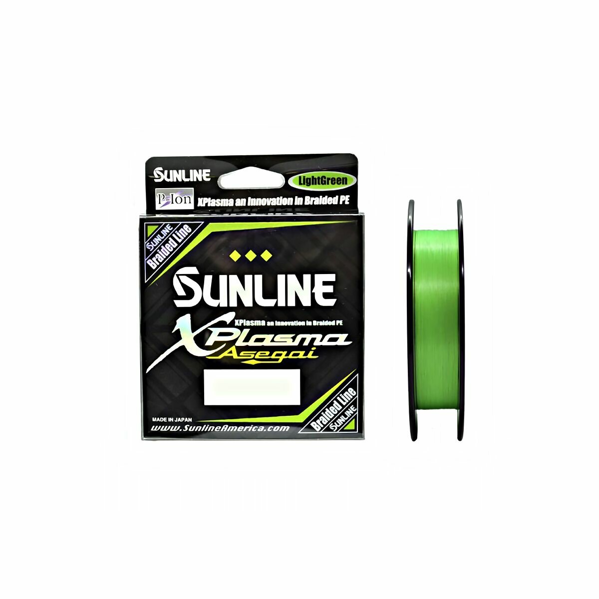 Шнур Sunline X-Plasma Asegai 165YD 150м #12 12lb 0187мм (цвет светло-зелёный)