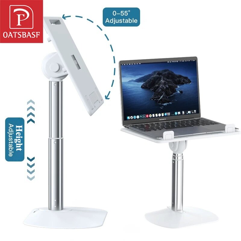Картинки Oatsbasf складная напольная подставка для ноутбука Macbook Air Pro Xiaomi портативный регулируемый держатель для планшета подставка для ноутбука аксессуары для ноутбука, Upgraded Version