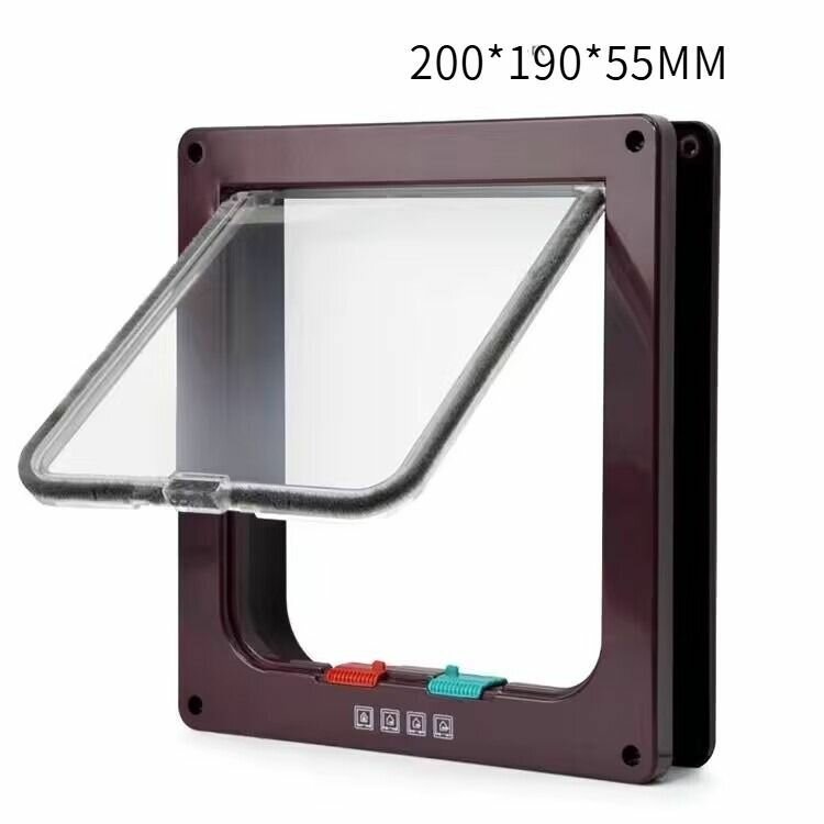 Пластиковые двери для кошек и собак бесшумные двусторонние двери для контроля доступа домашних животных 200*190*55