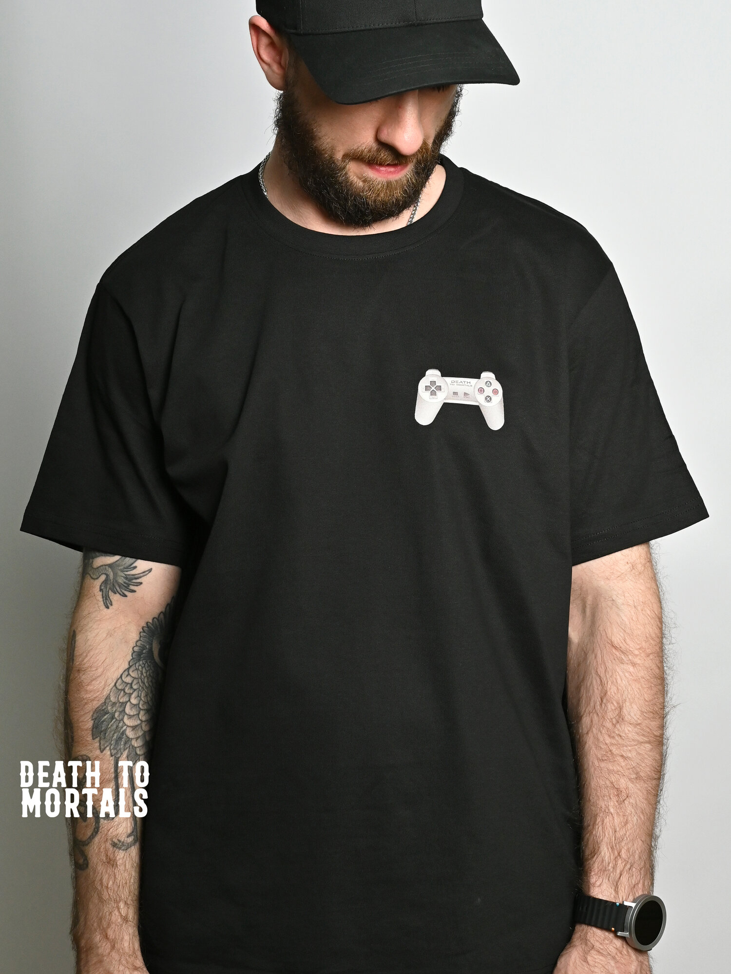 Футболка Death to Mortals Playstation 1, размер M, черная — фото 1