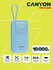 Внешний аккумулятор CANYON power bank 10000 OnPower 101, быстрая зарядка , со вс...
