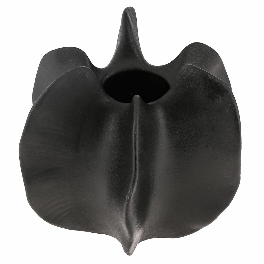 Ваза настольная керамическая "Карамбола" 680мл, черный, фактурный глянец — фото 1