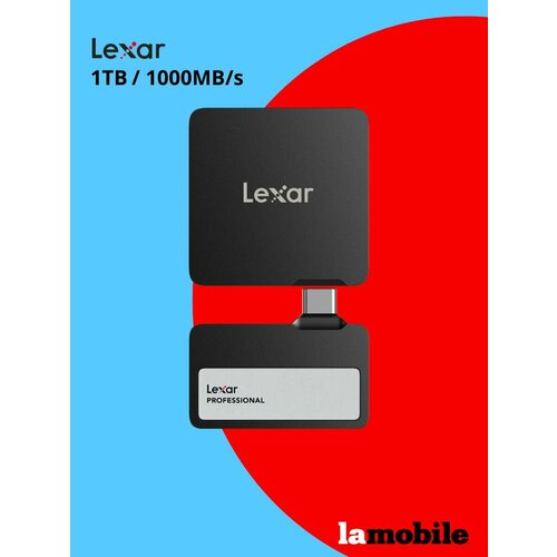 Внешний SSD-накопитель Lexar Go SL400 1TB USB 3.2 Gen 2 черный
