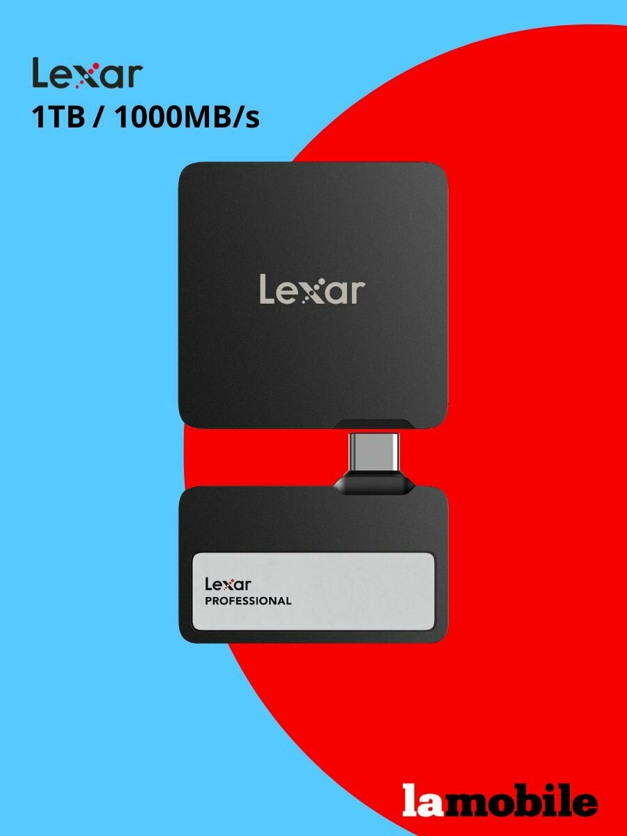 Внешний SSD-накопитель Lexar Go SL400 1TB USB 3.2 Gen 2 черный