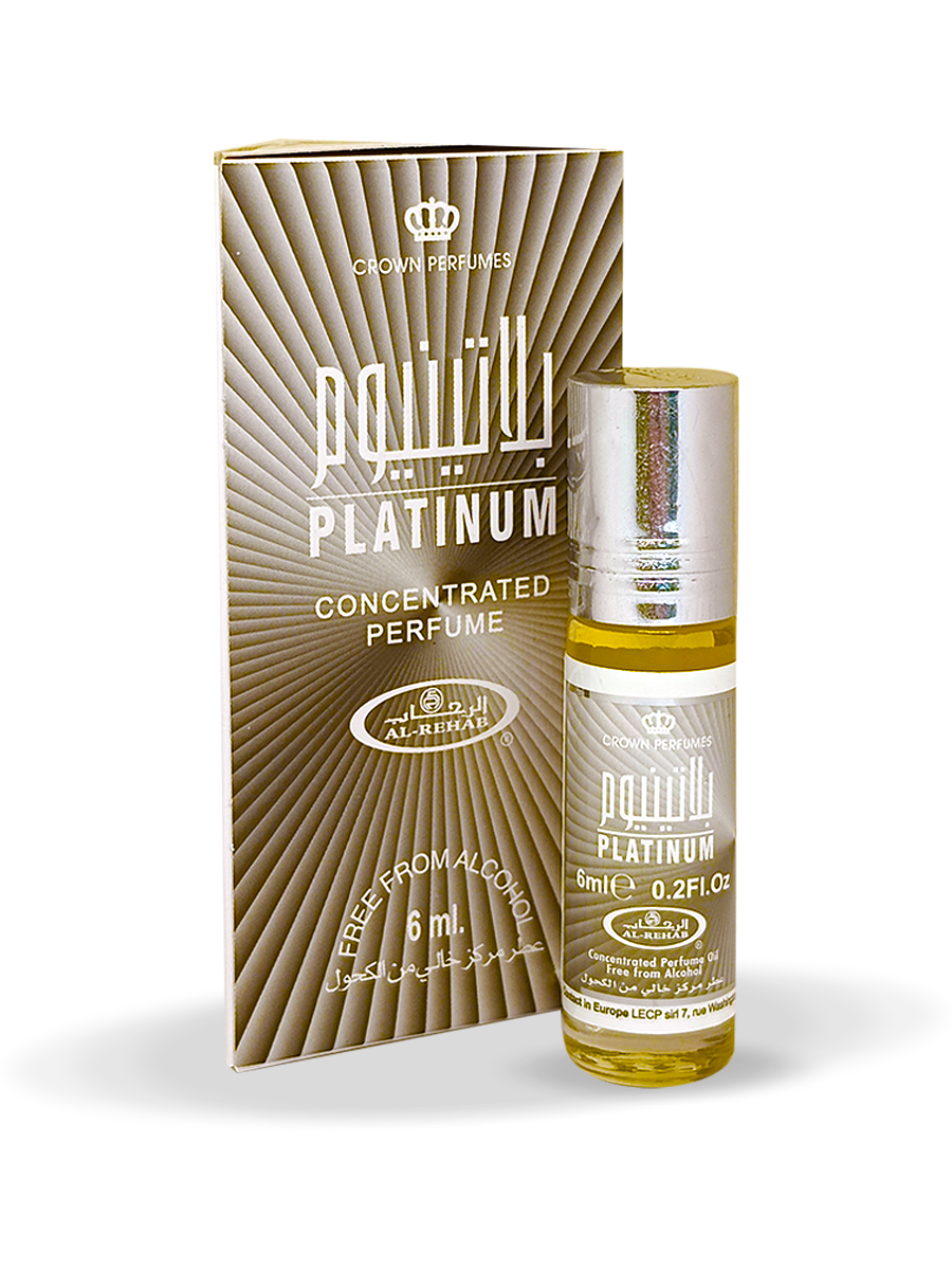 Арабские масляные духи Al-Rehab Perfumes Platinum, мужской аромат, 6 мл