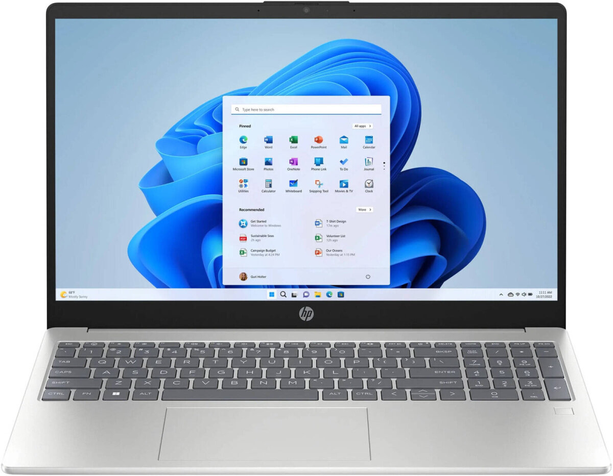 Ноутбук HP 15-FD0355NIA Intel core I5-1334U 8GB 512GB 15,6 FHD SILVER