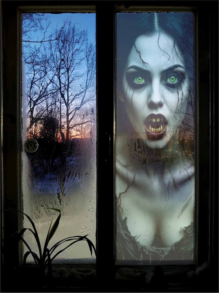 Витражная пленка на стекло Ведьма — фото 1