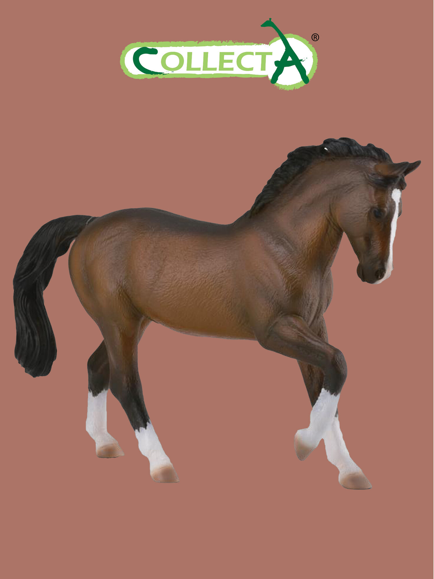 Фигурка животного Collecta Лошадь Жеребец Теплокровный гнедой, 88827b