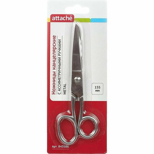 Attache Ножницы Metal 15.5 см цельнометаллические серебристый 1 шт. 15.5 см