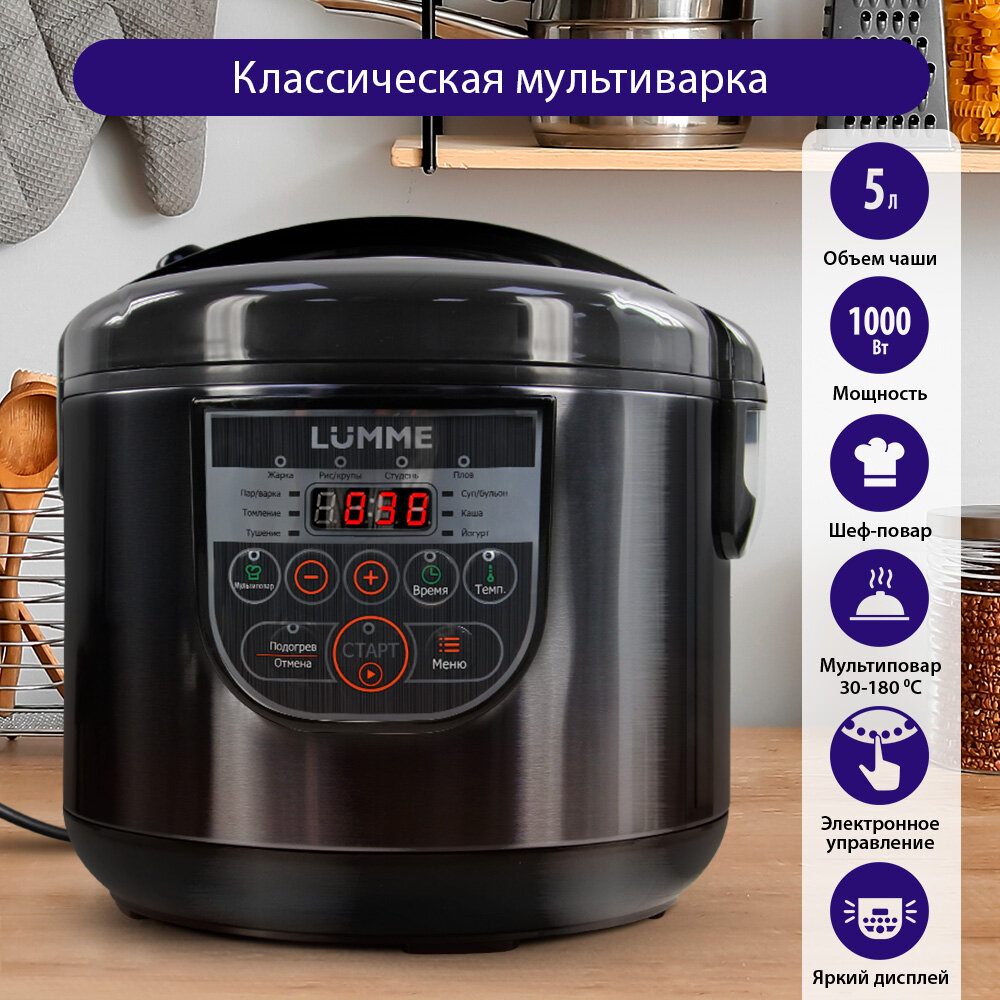 Мультиварка LUMME LU-1448 туманный нефрит