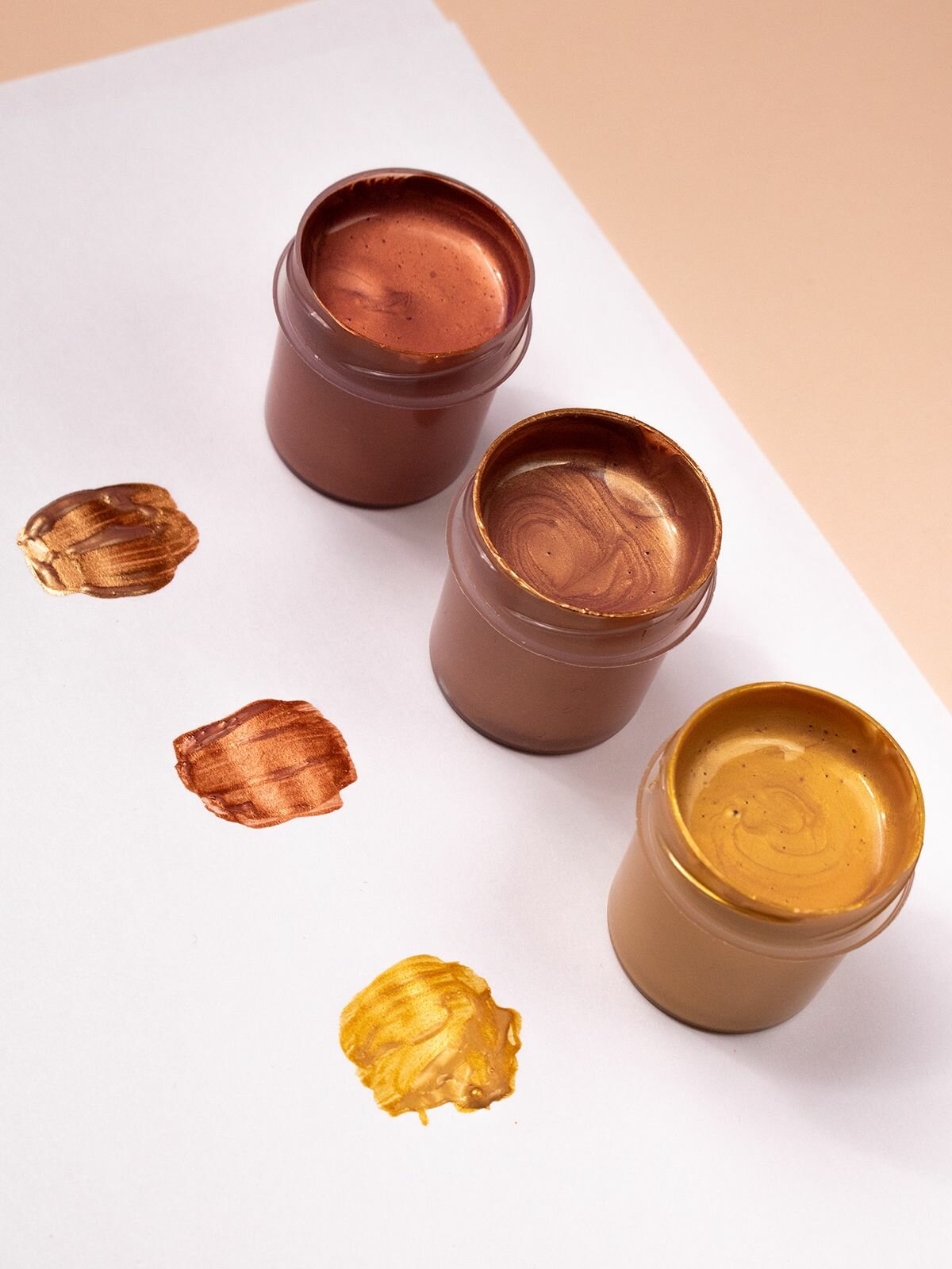 Набор акриловых красок хоббилаб "Металлик", для декора, 6 цветов, металлик — фото 1