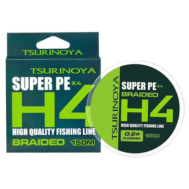 TSURINOYA Bait Finesse 4 плетения PE леска H4 4 фунта 6 фунтов 8 фунтов 150 м легкая игра для форели гладкая мультифиламентная леска для дальнего заброса