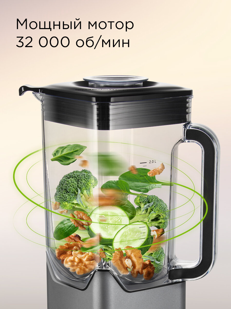 Блендер стационарный REDMOND BS415, 3в1: блендер, суповарка, кофемолка, 5 режимов, 5 скоростей, самоочистка, сенсорный — фото 1