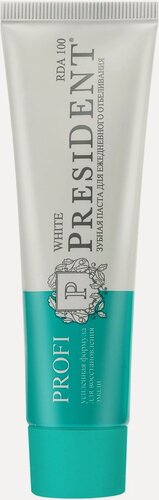 Изображение товара Зубная паста PRESIDENT PROFI White, для ежедневного отбеливания, фторид 1350 ppm, 50 мл