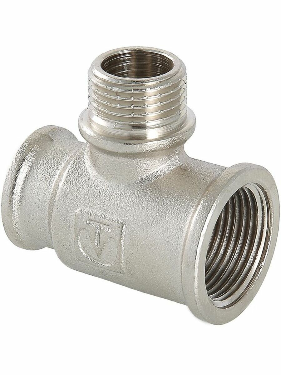 Тройник VALTEC 3/4"х1/2"х1/2" ВНВ, лат. никелир, VTr.132. RN.050404