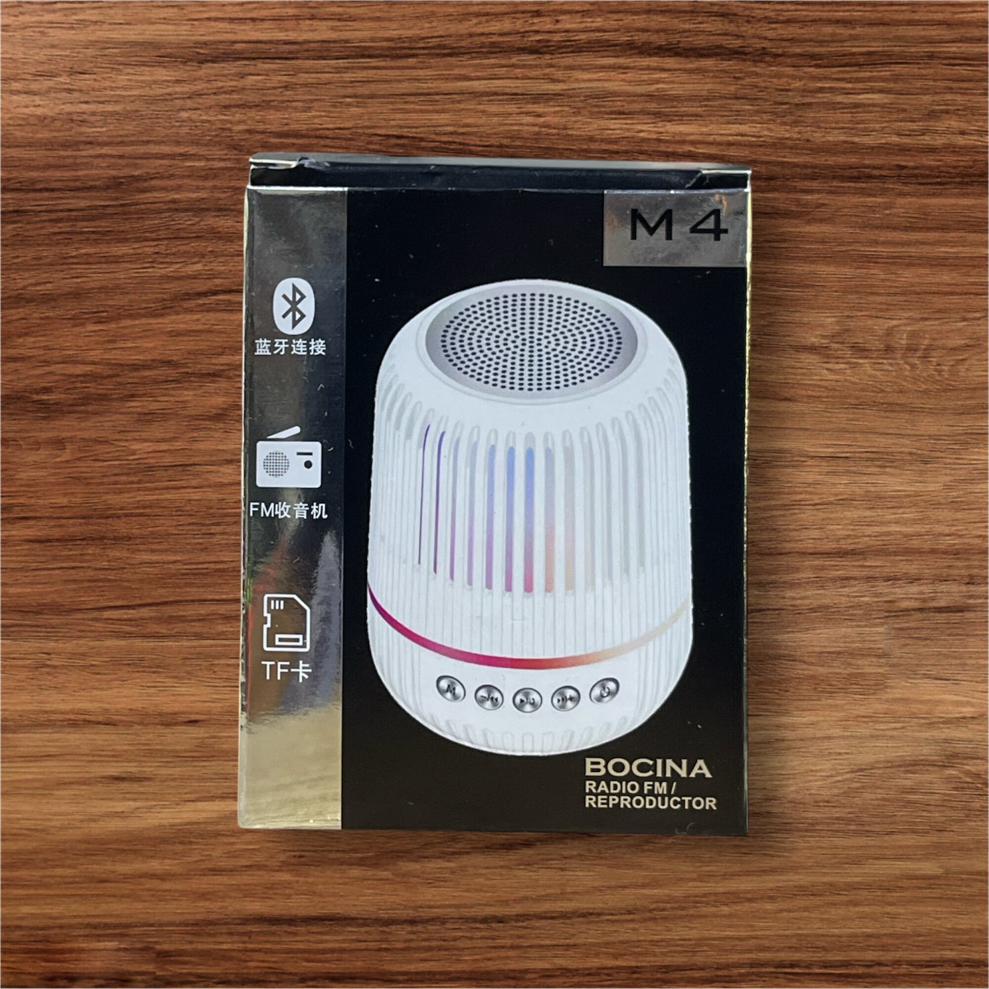 Портативная колонка M4, с LED-подсветкой, поддержка FM-радио