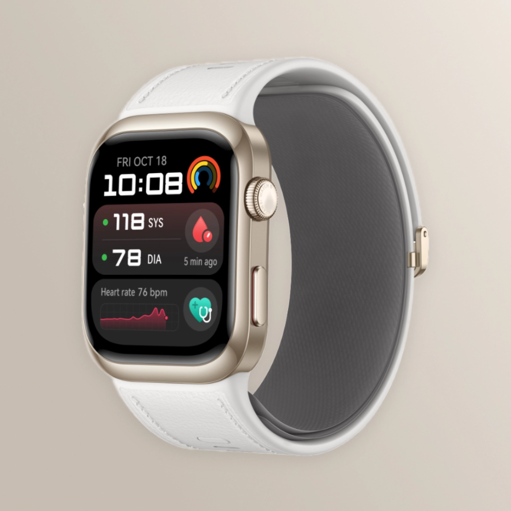 Смарт-часы Huawei Watch D2, кожаный ремешок, Bluetooth, NFC, для Android, iOS, белые